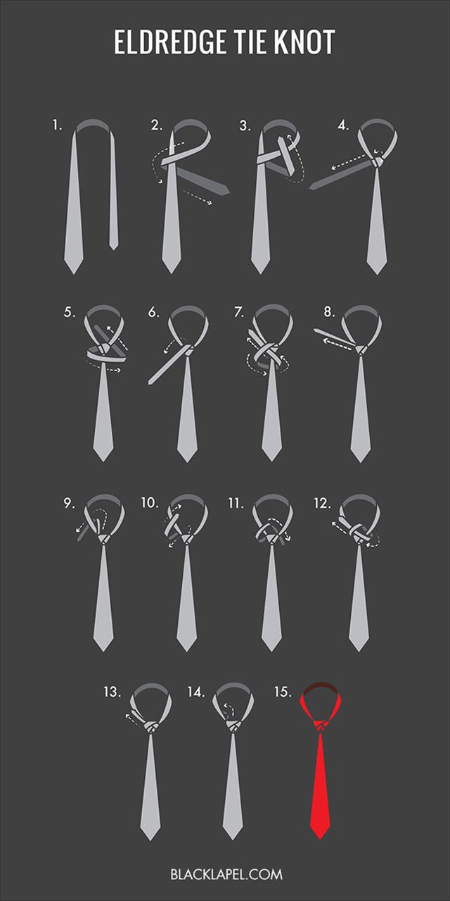 【図解】お洒落なネクタイの結び方「eldredge tie knot(エルドリッジ・ノット)」