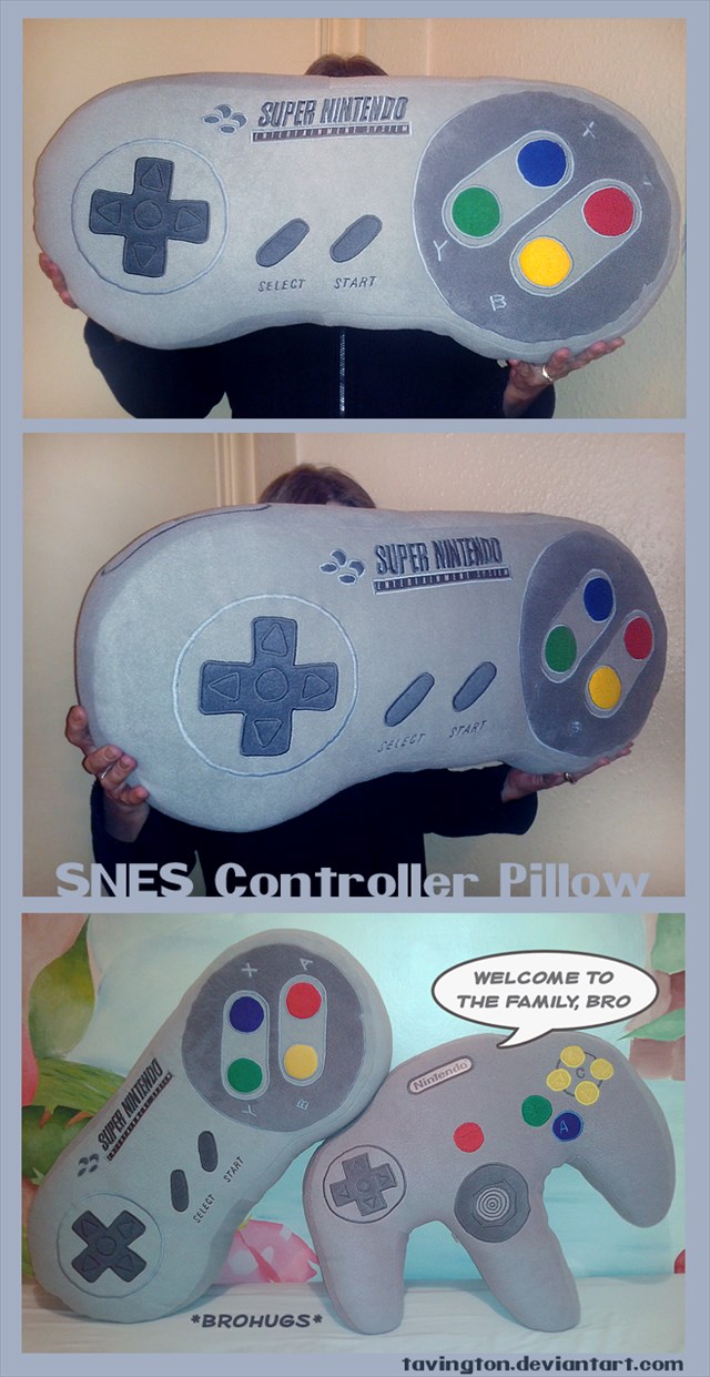 欲しい！スーパーファミコンのコントローラー型の巨大な枕「Controller Pillow」