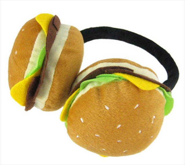 ハンバーガー型の耳あて「Plush Cheeseburger Adjustable Earmuffs」