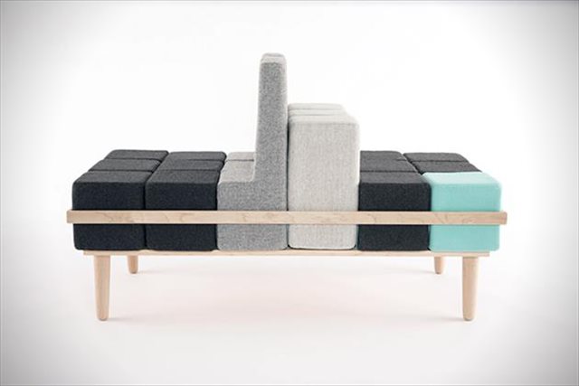テトリスみたいにブロックを組み合わせて自由な形にできるソファー「Bloc'd Sofa」