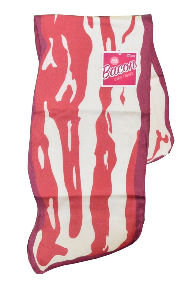 めっちゃ美味しそうｗ ベーコンにそっくりなタオル「Bacon Kitchen Towel」