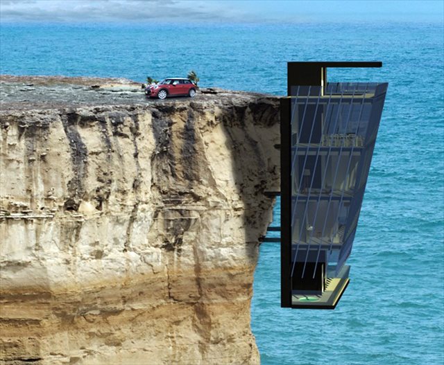 フジツボに触発されて設計された世界一崖っぷちな家が凄い！ by Modscape