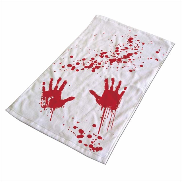 過ちを犯してしまった気分になれるハンドタオル「Blood Bath Hand Towel」