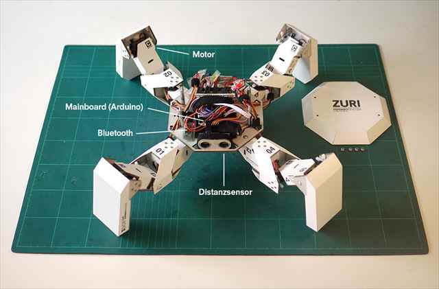 ダンボール製のカニ型ロボットを自作できるキット「ZURI (ズーリ)」が凄い！アプリで操作も可能だよ