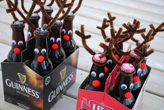 クリスマスパーティーのクオリティをグンッとアップさせるDIY「瓶ビールをトナカイにする方法」