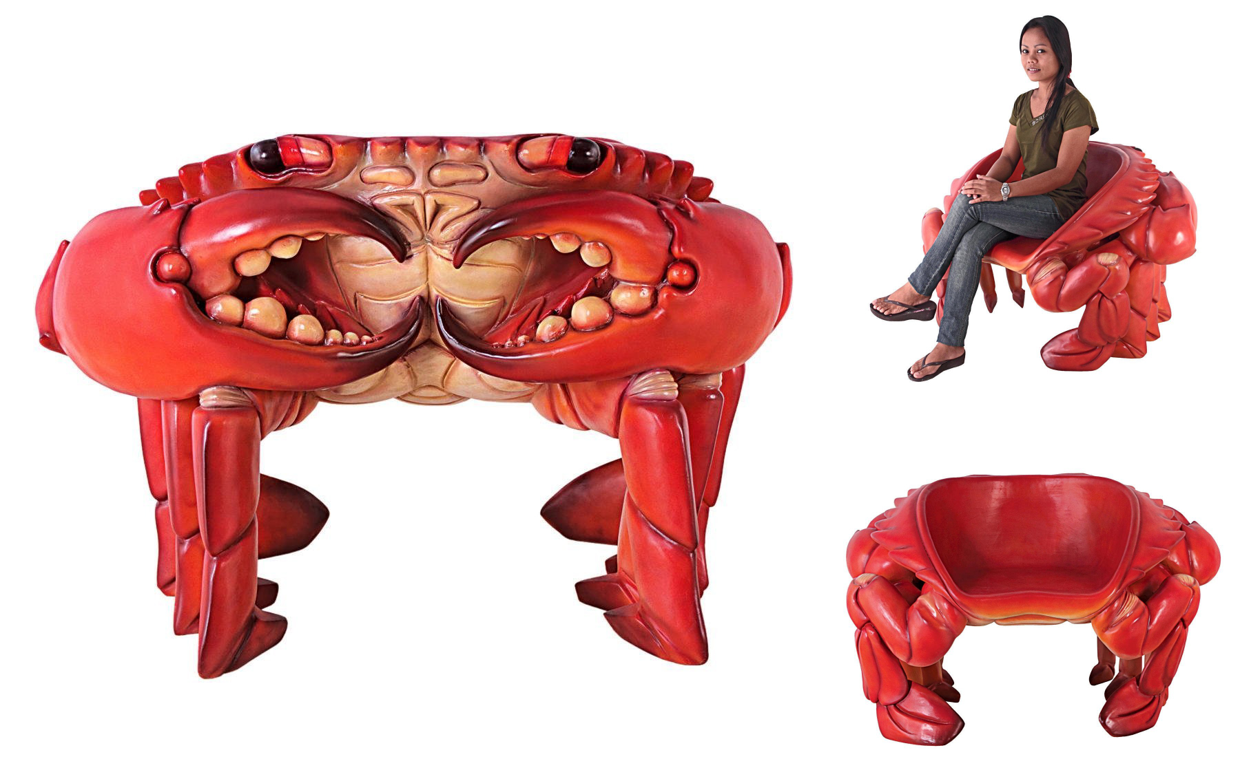 蟹の主張が強すぎる椅子『Giant Red King Crab Sculptural Chair』が凄いｗ