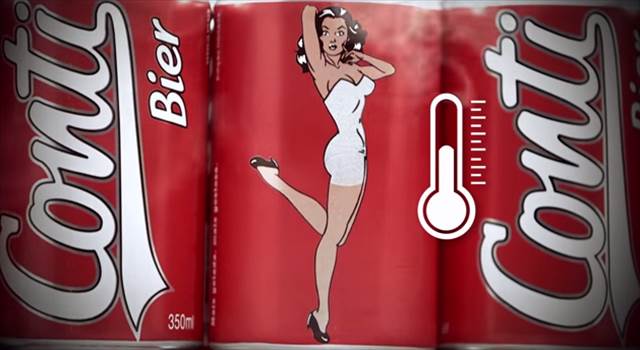冷やすとパッケージの女の子の衣装が透けるブラジルのビール『Conti Bier』が面白い！