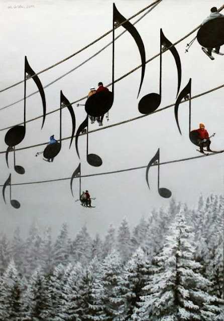 【画像】フランスのスキー場の「音符型リフト」が素敵すぎる♪