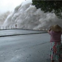 【動画】台風直撃後の台湾のダムを解放した様子がこの世の終わりレベルで凄い！