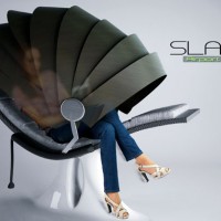 自分だけの空間を作ることができるダンゴムシのような形状の椅子「Slater」